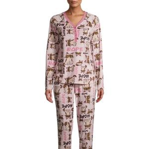 Grumpy Cat 3-Piece Pink Pajama Set